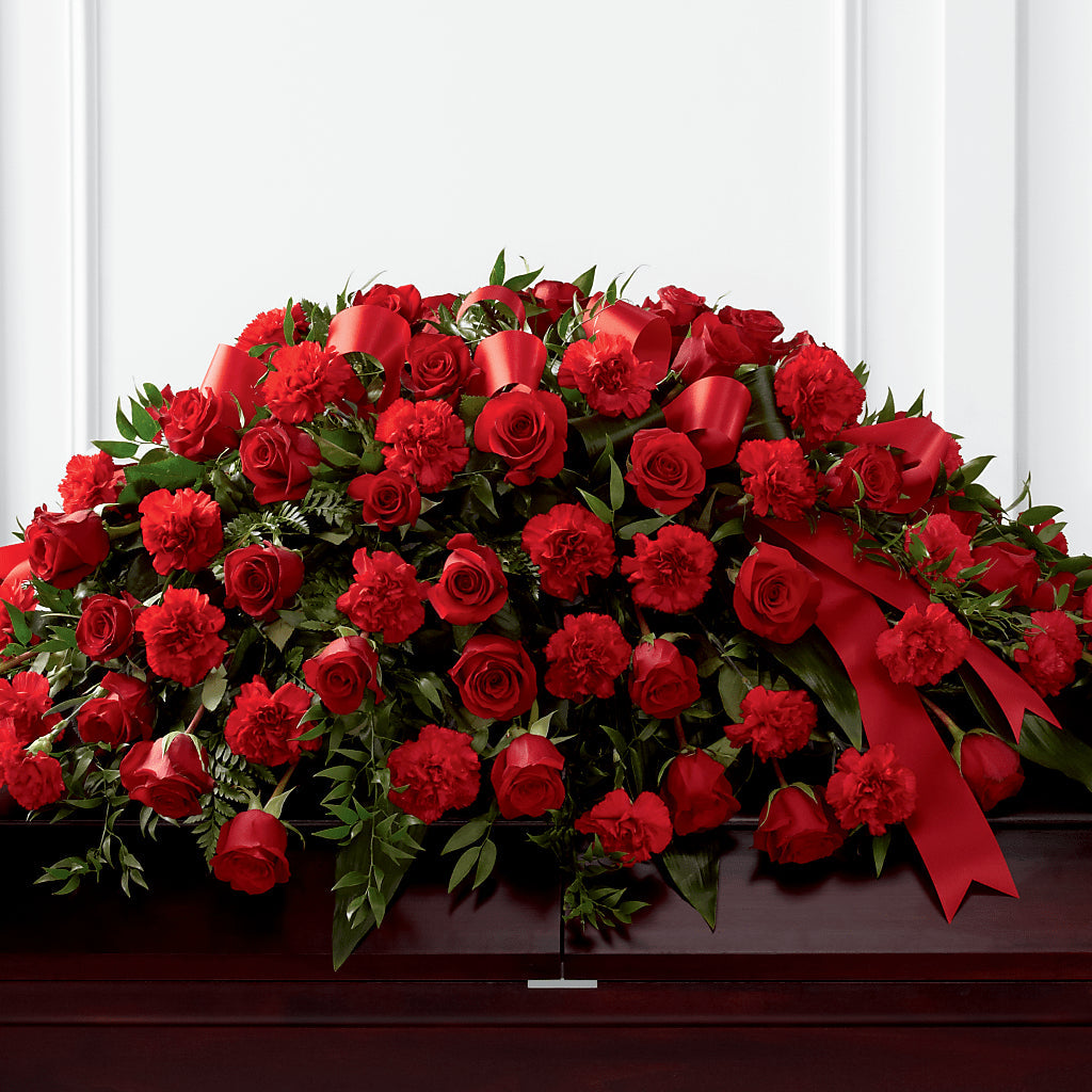 Tribute of Life Casket Spray – SUSPENDED IN TIME FLORAL & PRESERVATION, Syracuse UT