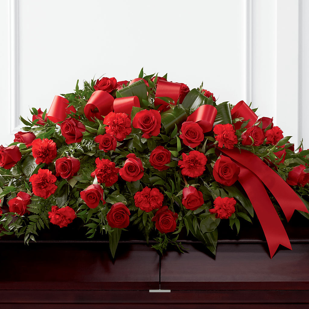 Tribute of Life Casket Spray – SUSPENDED IN TIME FLORAL & PRESERVATION, Syracuse UT