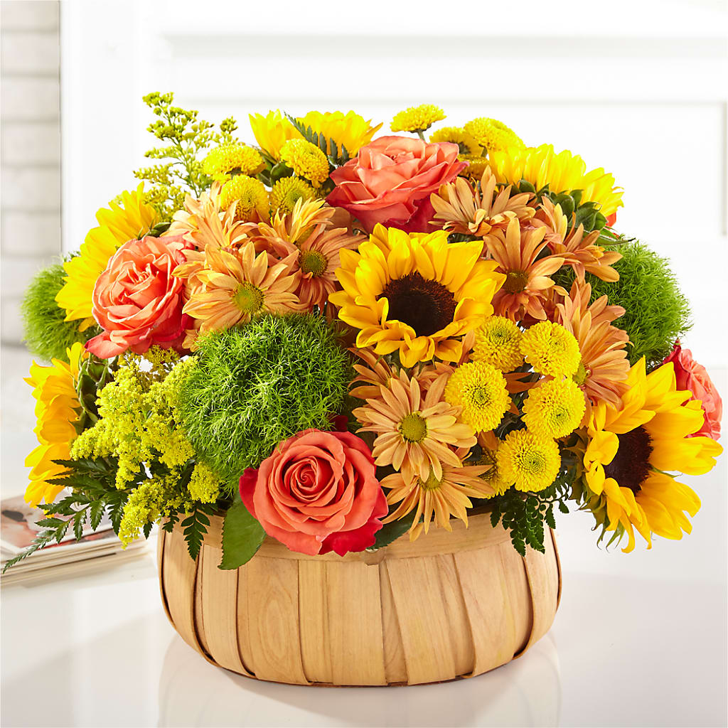 Harvest Sunflower Basket – SUSPENDED IN TIME FLORAL & PRESERVATION, Syracuse UT