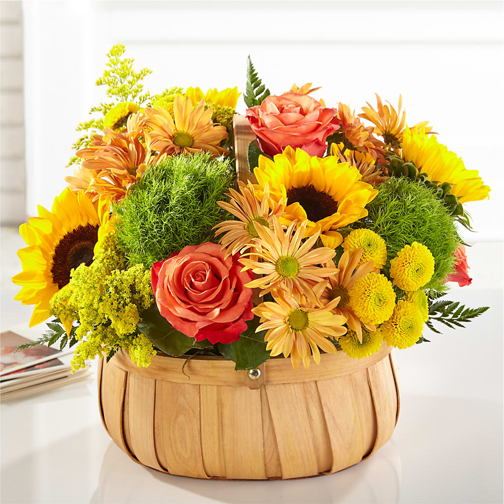 Harvest Sunflower Basket – SUSPENDED IN TIME FLORAL & PRESERVATION, Syracuse UT
