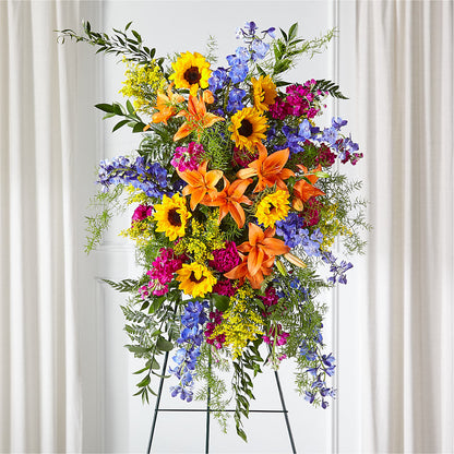 Sunlit Memories Standing Spray (Standard) – SUSPENDED IN TIME FLORAL & PRESERVATION, Syracuse UT
