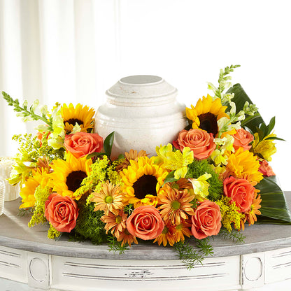 Faithful Sunflower Cremation Adornment – SUSPENDED IN TIME FLORAL & PRESERVATION, Syracuse UT