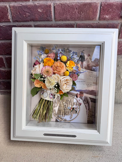 Large White Shadowbox – SUSPENDED IN TIME FLORAL & PRESERVATION, Syracuse UT