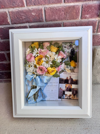 Large White Shadowbox – SUSPENDED IN TIME FLORAL & PRESERVATION, Syracuse UT