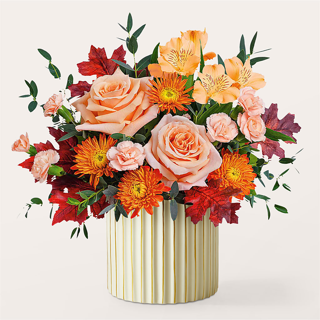 Spiced Latte Bouquet with Ivory Vase – SUSPENDED IN TIME FLORAL & PRESERVATION, Syracuse UT
