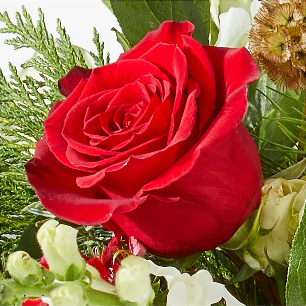 Deck the Halls Bouquet – SUSPENDED IN TIME FLORAL & PRESERVATION, Syracuse UT