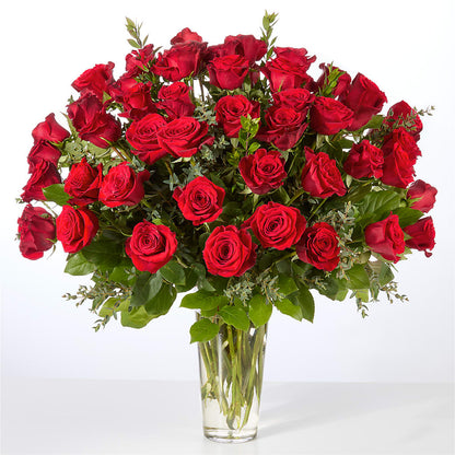 Forever Yours Fifty Stem Red Rose Bouquet – SUSPENDED IN TIME FLORAL & PRESERVATION, Syracuse UT