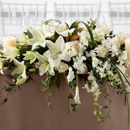 White Linen Arrangement – SUSPENDED IN TIME FLORAL & PRESERVATION, Syracuse UT
